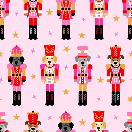 Dog Nutcrackers Fabric