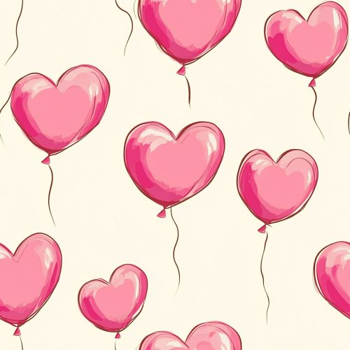 pink heart shaped balloons 