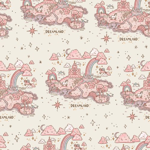 Dreamland Map by Tylee + Art. Pairs great with any of my Dreamland designs!