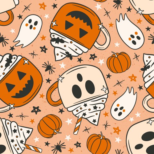 halloween coffee mugs with pumpkins and ghosts