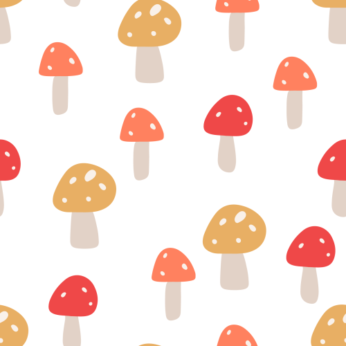 Mushrooms Red Orange Yellow