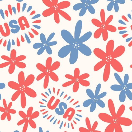 patriotic floral design with USA