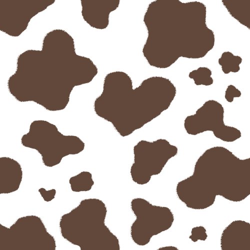 cow print splotches on a white background