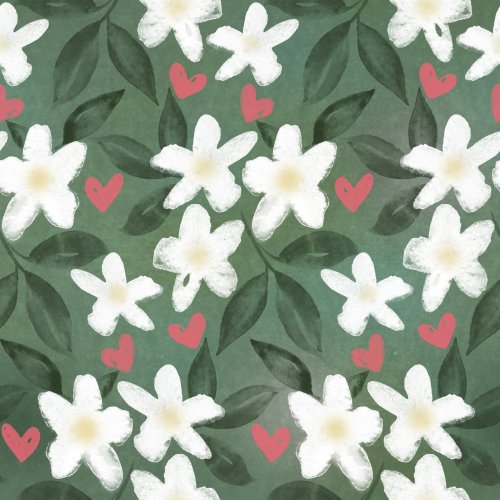 white floral based on apple blossoms