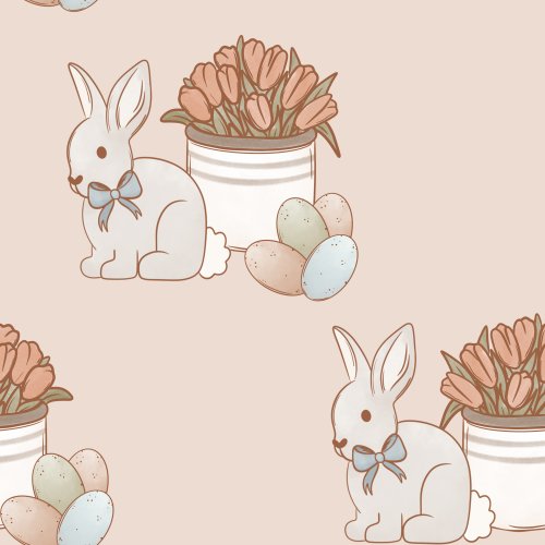 easter bunny with eggs