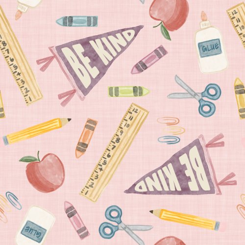 back to school supplies and be kind pennant
