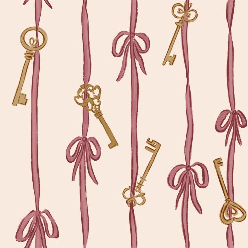 bow stripes with antique keys