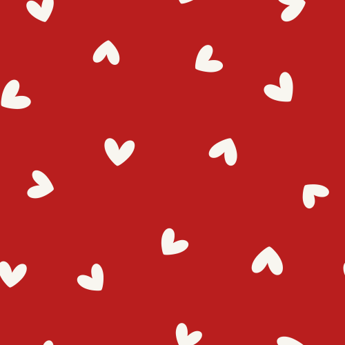 Scattered Valentine's Day hearts 