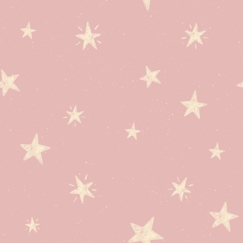 Hand drawn majestic stars on a peach background