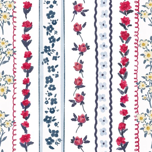cute red white and blue watercolor vertical vintage stripe for 4th of July patriotic