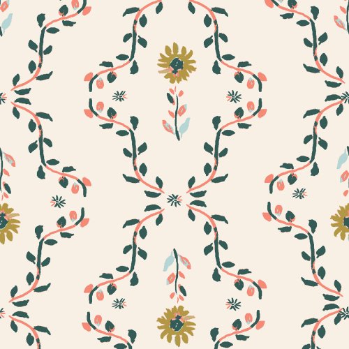 A vintage inspired floral stripe