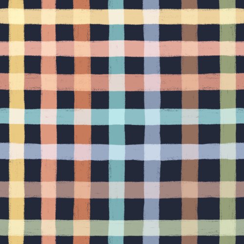 multicolored hand drawn plaid 