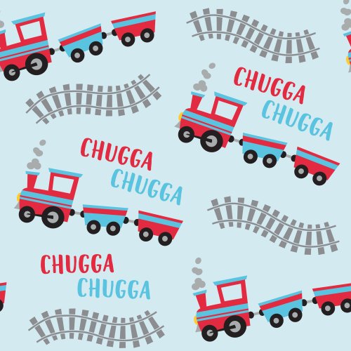 Choo Choo Train Seamless Pattern