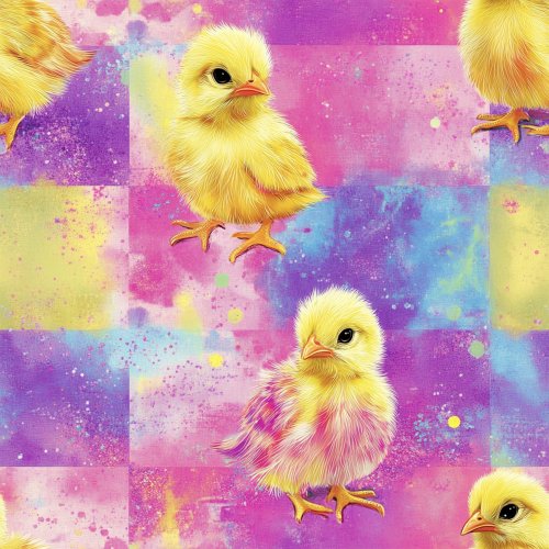 colorful galaxy with chicks