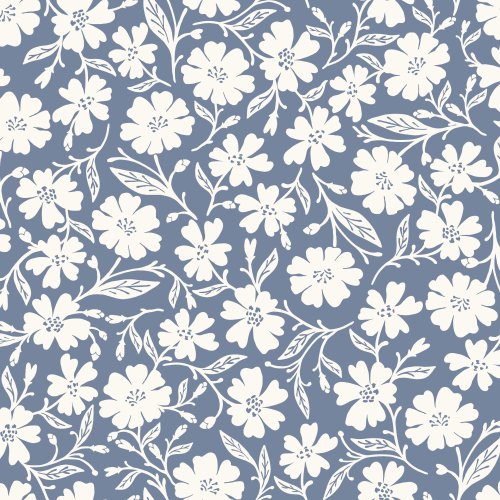 blue floral design