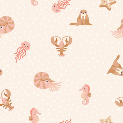 Happy sea friends keep sea lovers company