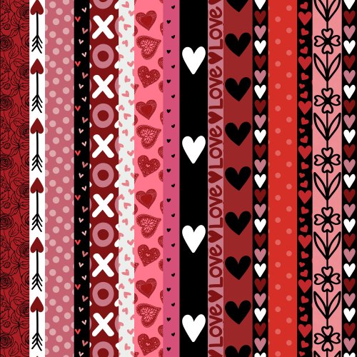 vertical Valentines Day stripes