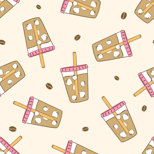 Tossed Iced Coffee Latte to go cups