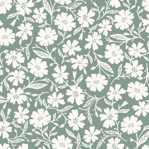 green floral design