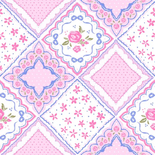 Vintage floral hankie patchwork 