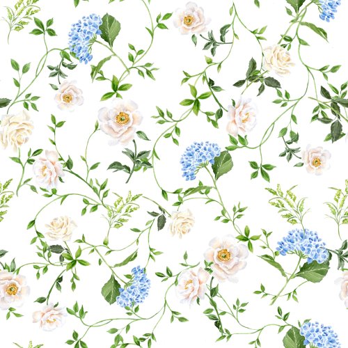 delicate botanical watercolor flowers with vines