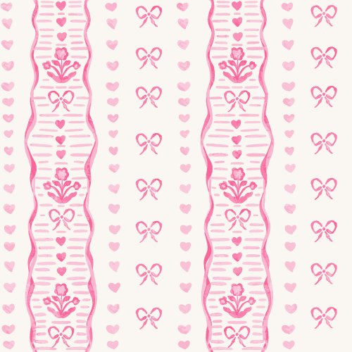 bow and heart valentines day stripes