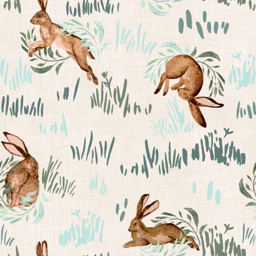 Leaps and Bounds is a boys print from the Petal and Hare Easter and Spring collection by Deer Fiorella Design.