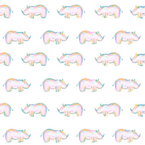colorful rhinos