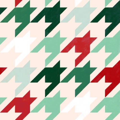 Multicolored Christmas winter houndstooth 