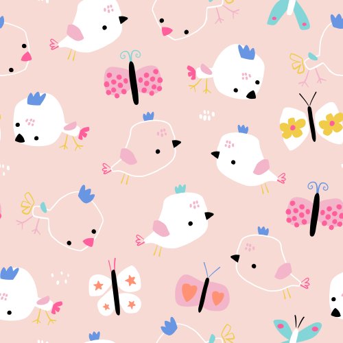 fairytale butterflies and birds