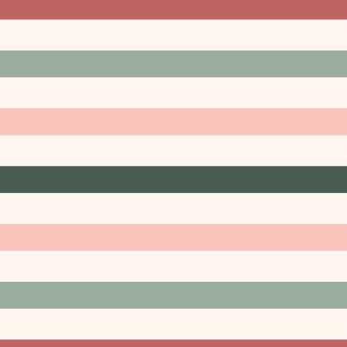 Pink, green, middle red horizontal stripes