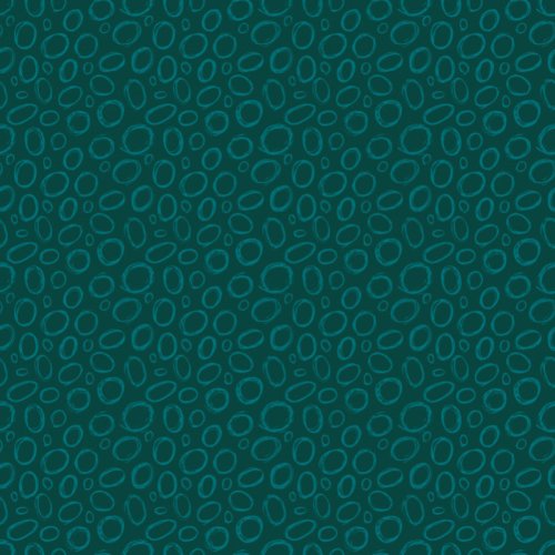 Golden Hollow collection, Woodland Rings: hand-drawn sketchy loops in lighter teal on a deep teal background, a tonal textured blender.