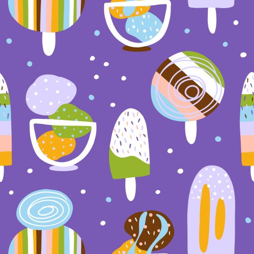 colorful cartoon ice cream design