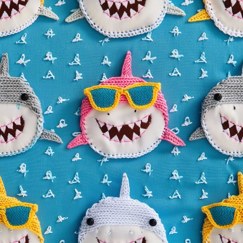 knitted shark design