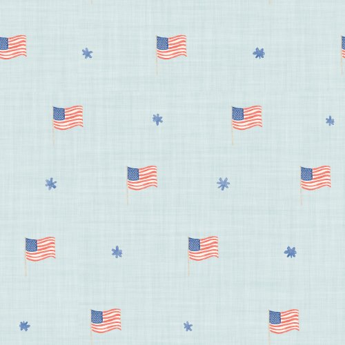 Watercolor USA flags and stars in a grid layout 