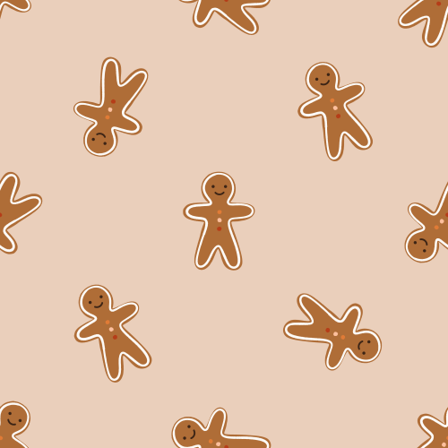 Tossed gingerbread cookies