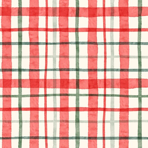 Textured watercolor plaid with organic lines.