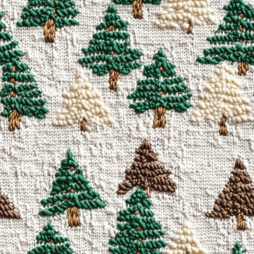 knitted christmas trees