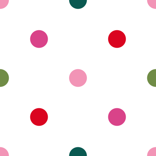Colorful Polka Dots pink, green, red 
