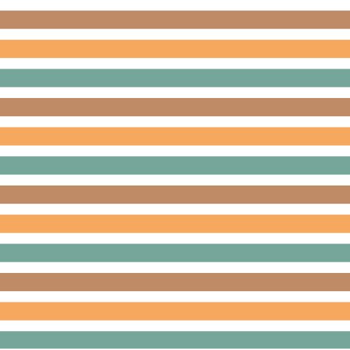 Stripe fabric design with brown orange and green