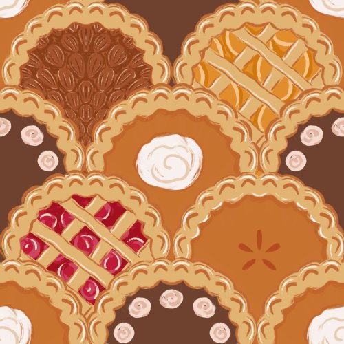 Fall pies in a scallop design 