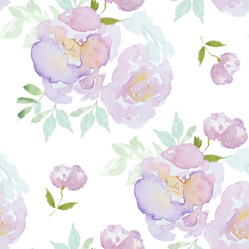 purple watercolor flowers