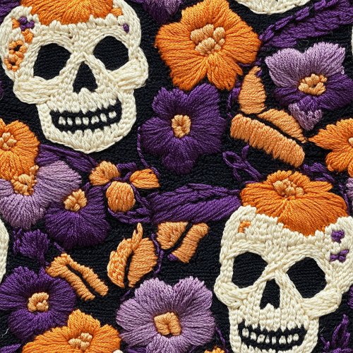 skull floral