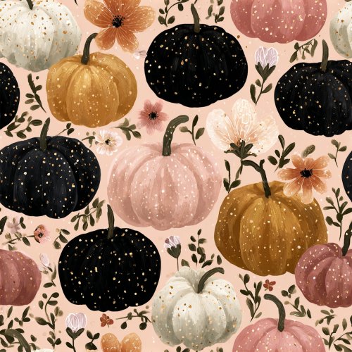 pink and black sparkly pumpkins
