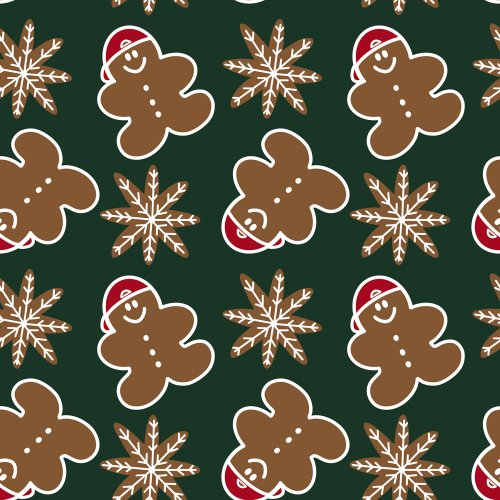 gingerbread boys on green background