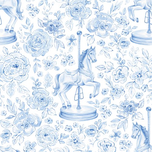 carousel horse floral