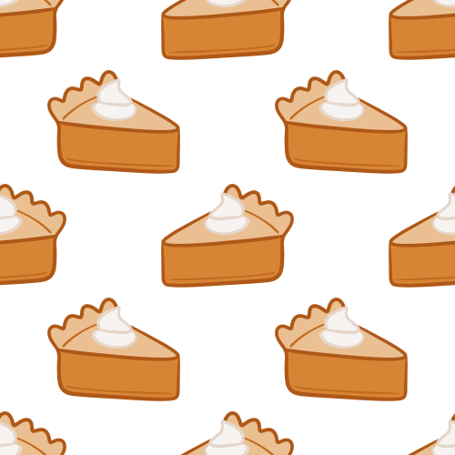 Fall Pumpkin pie slices tossed