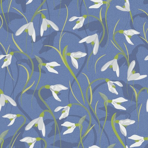 Graceful and winding spring Snow Drops sway and bow in the early spring breezes.