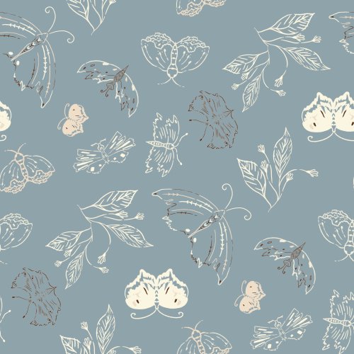 Butterfly Haven is a whimsical floral watercolor design perfect for women's and girls, clothing and home decor from The Floral Beasts Collection by Deer Fiorella Design.