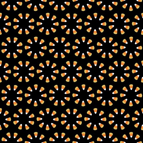 candy corn circles on a black background